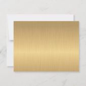 クラシック金ゴールドブラックバラWebサイトのエンクロージャカード 招待状 (裏面)