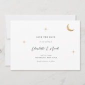 クラシック金ゴールドムーンスターズ結婚 セーブザデート (正面)