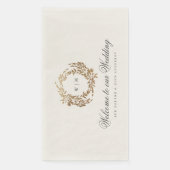 クラシック金ゴールドモノグラム植物株結婚式 (正面)