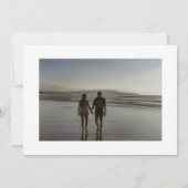 クラシック金ゴールドモノグラム植物株結婚式 セーブザデート (裏面)