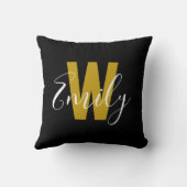 クラシック金ゴールドモノグラム クッション (裏面)