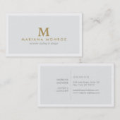 クラシック金ゴールドモノグラム 名刺 (正面/裏面)