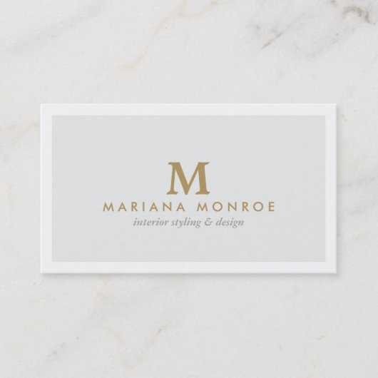 クラシック金ゴールドモノグラム 名刺 (正面)