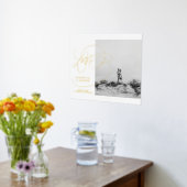 クラシック金ゴールドラブシックタイポグラフィ結婚写真 箔ポスター (レイダウン (キッチン))