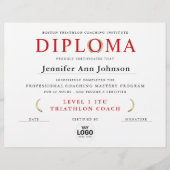 クラシック金ゴールドリース証明書卒業証書 (正面)