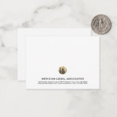 クラシック金ゴールドロゴプロフェッショナル ノートカード (正面/裏面インサイチュ)