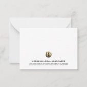 クラシック金ゴールドロゴプロフェッショナル ノートカード (正面)