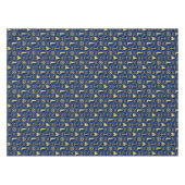 クラシック金ゴールドロ航海のープ船ホイールライトハウス テーブルクロス (正面(横))