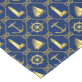 クラシック金ゴールドロ航海のープ船ホイールライトハウス テーブルクロス (アングル)