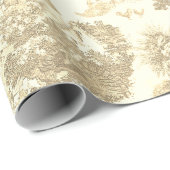 クラシック金ゴールドヴィンテージシャトーフランスのトワール ラッピングペーパー (ロールコーナー)
