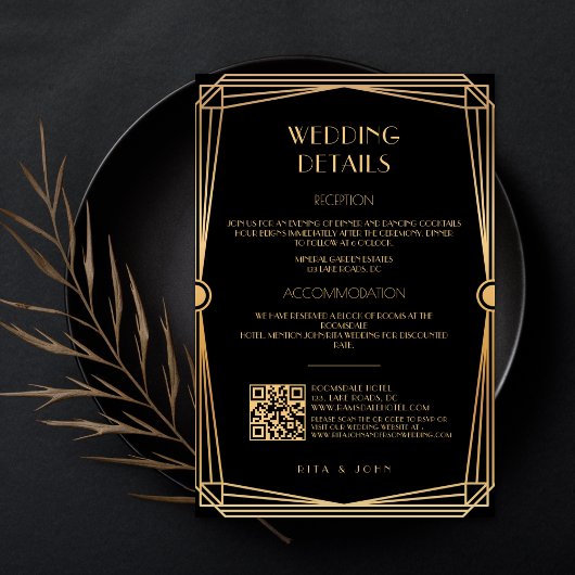 クラシック金ゴールドヴィンテージスクリプ結婚トの詳細 エンクロージャーカード