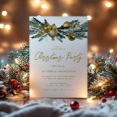クラシック金ゴールド事務企業の所クリスマスパーティー 招待状