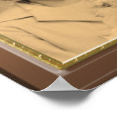 クラシック金ゴールド写真付き木縁どカスタム枠 ポスター (角)