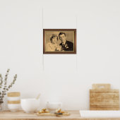 クラシック金ゴールド写真付き木縁どカスタム枠 ポスター (キッチン)