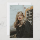 クラシック金ゴールド写真卒業招待状 招待状 (裏面)