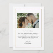 クラシック金ゴールド写結婚真 サンキューカード (裏面)