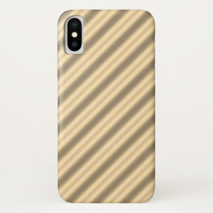 クラシック金ゴールド対角ストライプiPhone / iPadケース iPhone X ケース