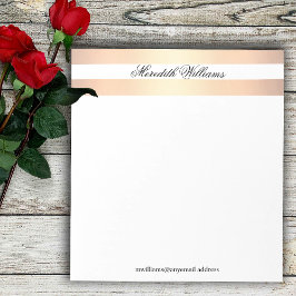 クラシック金ゴールド帯の名前パーソナライズされた ノートパッド