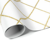 クラシック金ゴールド幾何抽象芸術パタ結婚ーンのWr ラッピングペーパー (ロールコーナー)