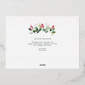 クラシック金ゴールド抽象芸術クリスマスボタニカルフォト 箔シーズンカード (裏面)