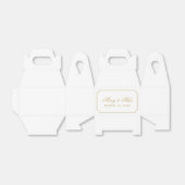 クラシック金ゴールド結婚式の引き出物 フェイバーボックス (折り畳みなし)