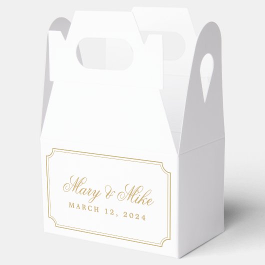 クラシック金ゴールド結婚式の引き出物 フェイバーボックス (オープン)