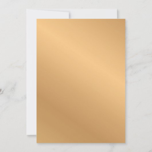 クラシック金ゴールド縁どムスリムイスラム式メンディ式 招待状 (裏面)