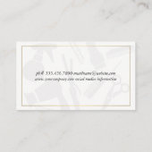 クラシック金ゴールド縁ど美容師 | サロン 名刺 (裏面)