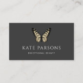 クラシック金ゴールド蝶 名刺 (正面)