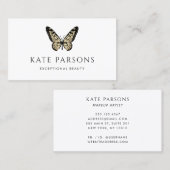 クラシック金ゴールド蝶 名刺 (正面/裏面)