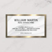 クラシック金ゴールド金属 | 実在不動産プロパティログ 名刺 (裏面)