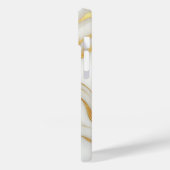クラシック金ゴールド静脈の白い大理石iPhone 14ケース Case-Mate iPhoneケース (裏面 / 左)