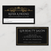 クラシック金箔ヴィンテージが渦巻エレガントく 紹介カード (正面/裏面)