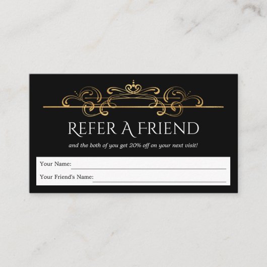 クラシック金箔ヴィンテージが渦巻エレガントく 紹介カード (正面)