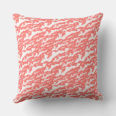 クラシック釣り島のロゴ枕 – 白+サンゴ クッション (裏面)