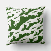 クラシック釣り島のロゴ枕 – 緑 クッション (裏面)