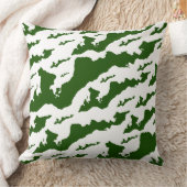 クラシック釣り島のロゴ枕 – 緑 クッション (ブランケット)