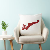 クラシック釣り島ロゴ枕 – 赤 クッション (椅子)