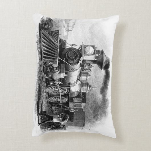 クラシック鉄道ファン蒸気機関車 アクセントクッション (裏面(縦))