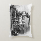 クラシック鉄道ファン蒸気機関車 アクセントクッション (正面(垂直))