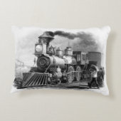 クラシック鉄道ファン蒸気機関車 アクセントクッション (裏面)