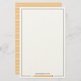 クラシック鉛筆フレームの新学期 便箋