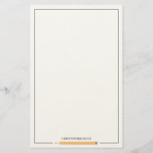 クラシック鉛筆フレームの新学期 便箋 (正面)