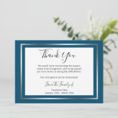 クラシック銀縁ど葬サンキューカード 招待状 (スタンド正面)