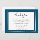 クラシック銀縁ど葬サンキューカード 招待状 (正面/裏面)