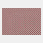 クラシック銅、茶色の格子縞 ラッピングペーパーシート (正面3)