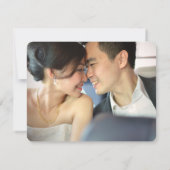 クラシック長方形の二重中国の幸福結婚の サンキューカード (裏面)