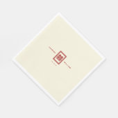 クラシック長方形の二重中国の幸福結婚の スタンダードランチョンナプキン (角)