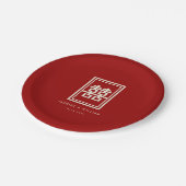 クラシック長方形の二重中国の幸福結婚の ペーパープレート (アングル)