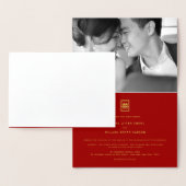 クラシック長方形の二重中国の幸福結婚の 箔カード (ディスプレー)